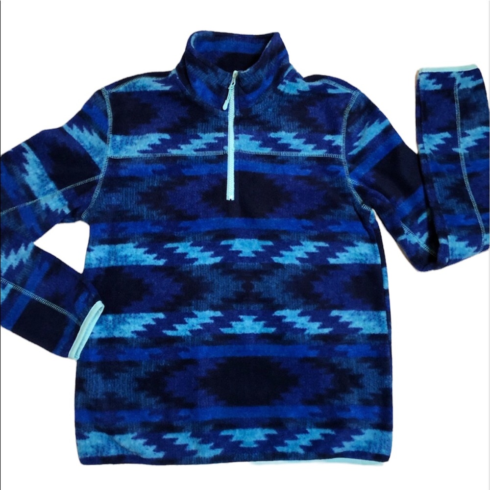 Aztec Festival Beach 1/4 Zip Fleece Size M